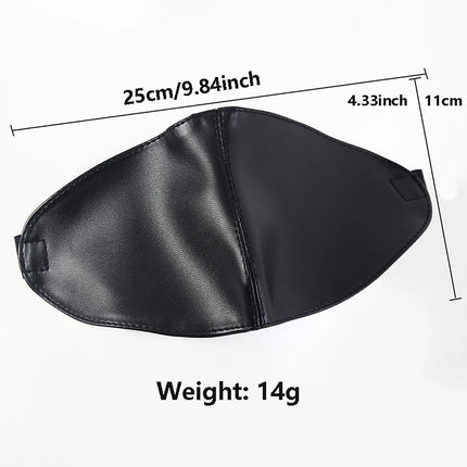 Black PU Leather Sex Eye Mask Cover Nose Large Area Sex Mask BDSM Accessoire Bdsm Bondage Restraints Sex Toys for Women Couples