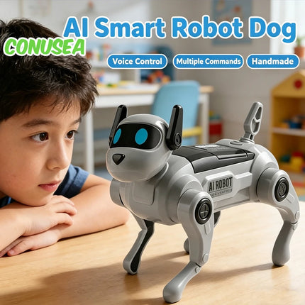 Kids' Electronic Toys AI Robot Smart Dog Talking Voice Controlled Children's Educational DIY Assembly Intelligent Fidgets Toys
