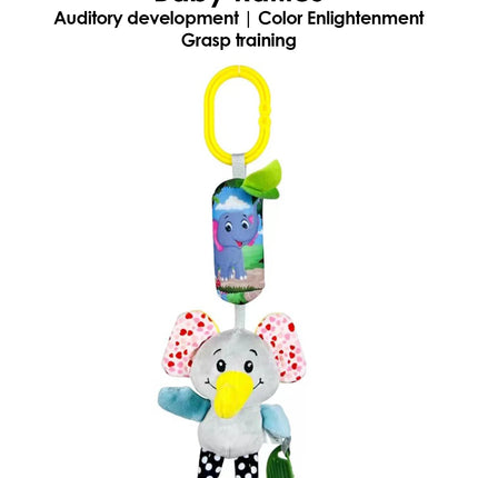 1pcs Baby Rattles Mobiles Cartoon Animal Bell Toy Newborn Baby Rattle Hanging Plush Lovely 0-24 Months Teether Toys Gift