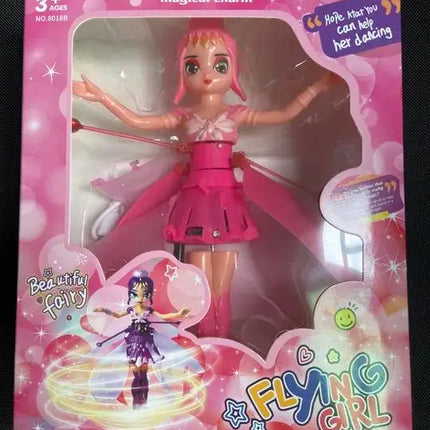 Rotating Luminous Princess Helicopter Doll Dancing Airplane Gesture Induction Luminous Flying Toy Christmas Gift Holiday Gift