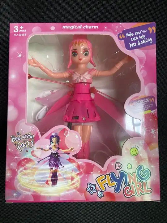 Rotating Luminous Princess Helicopter Doll Dancing Airplane Gesture Induction Luminous Flying Toy Christmas Gift Holiday Gift