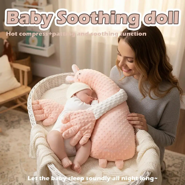 Baby Hugging Soothing Palm Plush Toy Innovative Patting Sleep Solution Anti-Startle Design for Secure Cuddle Sleep Soft Skin-Safe