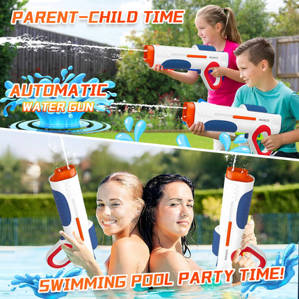 Electric Water Gun Most Powerful Automatic Water Gun Long Range Classic Big Electronic Watergun, Electric Squirt Gun Water Blaster Toy for Kids Summer Outdoor Pool Party Holiday Deals