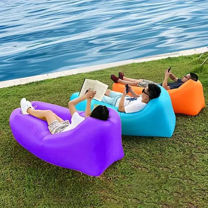 Kid Lazy Inflatable Sofa Bag Outdoor Portable Inflatable Couch Folding Camping Mattress Music Festival Recliner Outdoor Toy
