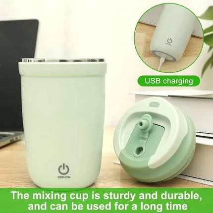 Automatic Self Stirring Mug, Coffee Milk Mixing Cup, Magnetic Stirring, Stainless Steel Electric Blender, 400ml