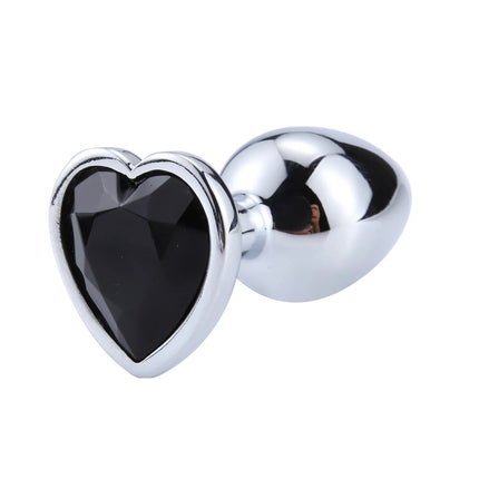 Heart Base Metal Anal Plug 3 Sizes Crystal Butt Plug for Women Removable Stainless Steel Anal Anus Masturbation Adult Sex Toys