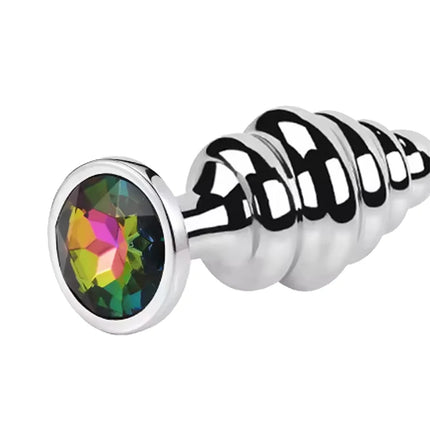 Metal Anal Plug Stainless Steel Butt Plug With Jewelry Colorful Crystal Anus Plug Adults Sex Toys for Men Women Gay Adult Game