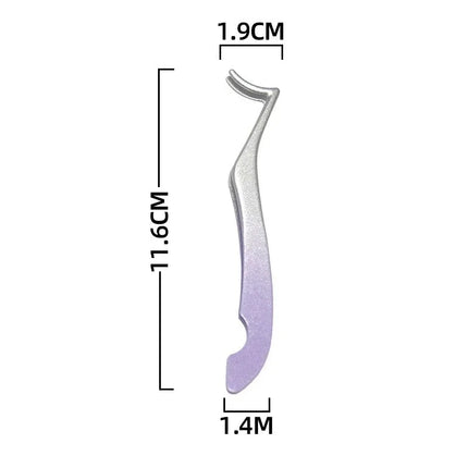 1/4 Gradient Eyelash Comb Tweezers Stainless Steel Anti-Static Non-Magnetic Professional Lashes Extension Tweezers Makeup Tools