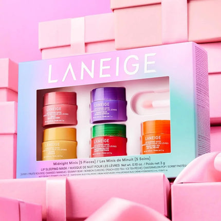 Laneige Lip Mask Jelly Sleep Lip Balm Night Repair Moisturise Treatment 4*8g 5*3g Set Hydrate Light Nourishment Christmas Gifts