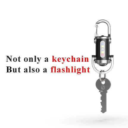 Rechargeable LED Keychain EDC Light Mini Handheld Flashlights Waterproof Work Lantern for Outdoor Camping Fishing Emergency