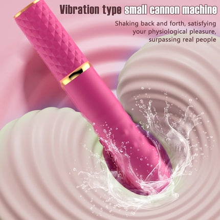 Mini Size Thrusting Dildo Vibrator Suction Cup G Spot Massager 10 Modes Clitoral Stimulator Adult Sex Toy for Women Beginner