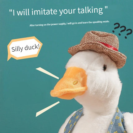 Repeating Duck Lovely Talking Duck Musical Stuffed Plush Doll Plush Toy Stress Relief Fun Gift for Friends