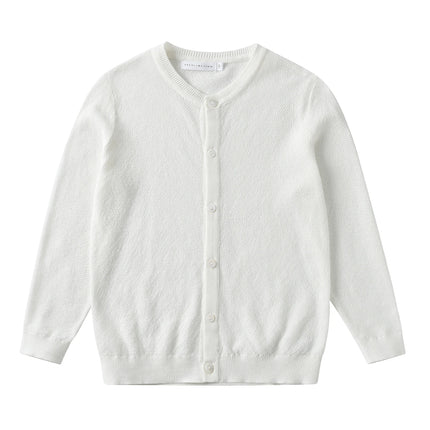 Children Kids Boutique Mathcing Clothes Cardigan Brother Sister Baby Holiday Outfits Boys Girls Knitted White Tops Cardigans