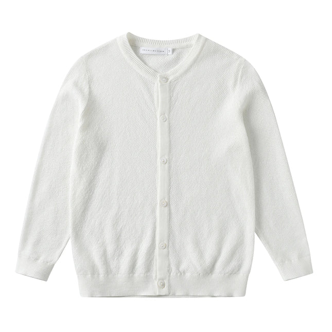 Children Kids Boutique Mathcing Clothes Cardigan Brother Sister Baby Holiday Outfits Boys Girls Knitted White Tops Cardigans