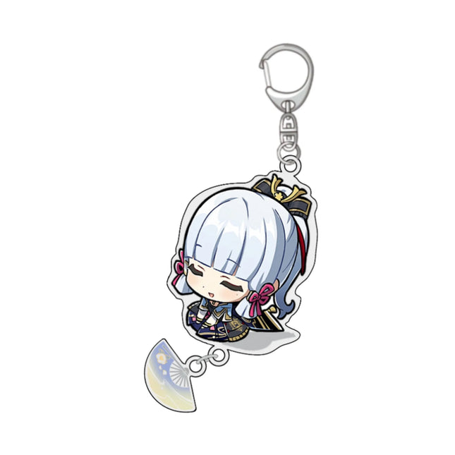 Anime Game Genshin Kunikuzushi Morax Kaeya Xiao Hu Tao Tartaglia Acrylic Keychain Badge Cartoon Cosplay Pendant Accessories