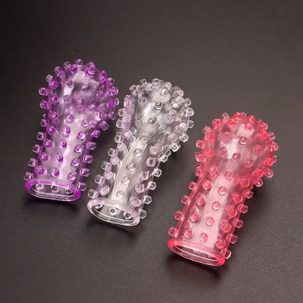 Soft Silicone Finger Vibrator – 1 Pc Clitoral Stimulator Sleeve, Finger Massager for Women Adult Sex Toy