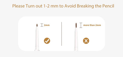 Kemelo Eyebrow Pencil Very Fine Waterproof, Sweat Proof Lasting Without Decolorization Makeup Artist Special Root Clear