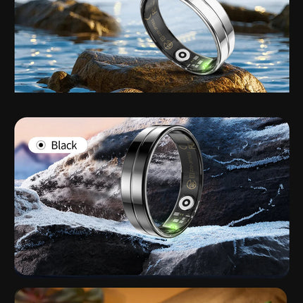 Qring R11 LED Display Ring Ladies Men's Stainless-steel Rings Oxygen Saturation Electronic Praise Heart Rate Waterproof 2025 New