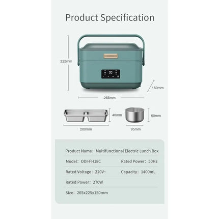 Portable Electric Lunch Boxes Charging Self Heating Car Oven Removable Container Bento Lunch Box