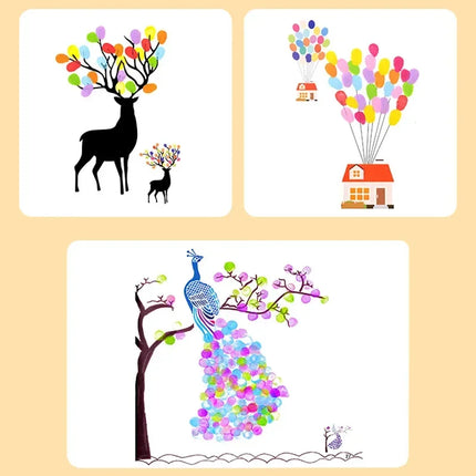 Creativity Finger Painting Set for Kids Drawing Coloring Books Montessori Learning Education Doodle Book Handmade Drawing Toys