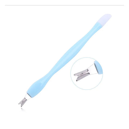 1Pcs Colors Dead Skin Remover Nail Art Fork Cuticle Remover Nipper Pusher Trimmer Stainless Steel Pedicure Nails Care Nail Tools