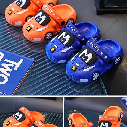 Kids Sandals Hole Children's Shoes Slippers Soft Anti-Skid Cartoon DIY Design Hole Baby Shoes Sandy Beach For Boys Girls