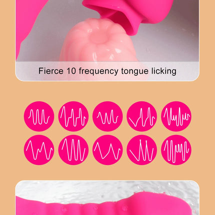 Tongue Licking Vibrator 2 In 1 Adult Women Sex Toys Dildos Vibrators Clitoris Stimulator With 20 Speeds Vibrators Sex Product