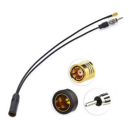 DAB & FM / AM Car Radio Aerial Active Antenna SMB DIN Splitter Adapter Cable Car Radio Active Antenna Auto Parts