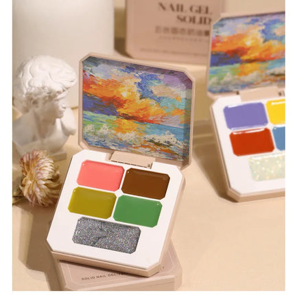 Solid Nail Polish Color Mud Gel Full Coverage Painting Nail Art Glue Mousse Creamy Texture Manicure Varnishes Solid UV Gel Plate