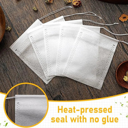 1000-100Pcs Disposable Tea Bags Empty Scented Tea Filter Bags Paper with Drawstring for Coffee Herb Loose Tea Kitchen Tools