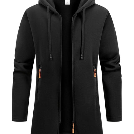 New Streetwear Men's Long Sleeve Sweatshirts for Men Zipper Hooded Oversize Winter Warm Jacket Coat Outdoor Tracksuit Men