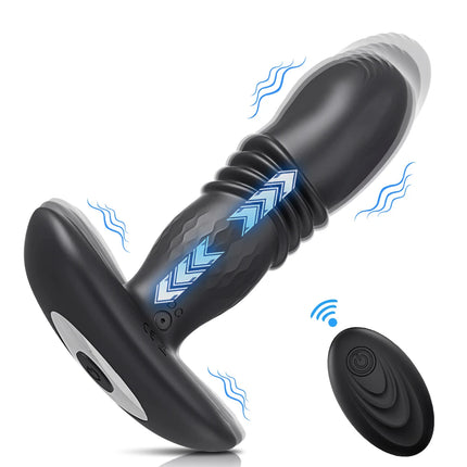 Thrusting Anal Vibrator Vibrating Butt Plug Sex Toys for Women Wireless Remote Anal Dildo Buttplug Prostate Massager for Men