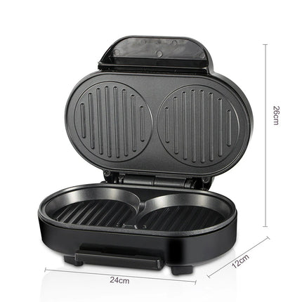 Omelette Maker Non Stick Double Mini Pancakes Maker Burger Breakfast Machine Small Electric Grill Ideal for Breakfast Lunch