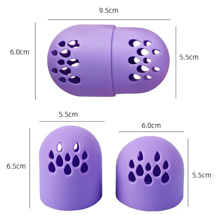 Empty Makeup Sponge Holder Eco-Friendly Silicone Beauty Egg Organizer Breathable Drying Storage Case Cosmetic Puff Holder Box