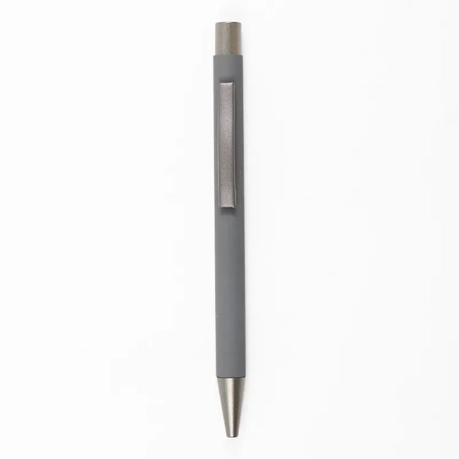 20-200 Pens Wholesale Metal Ballpoint Pen Advertising Pen Rubber Texture Custom Logo Text Laser Engraving Customizable Name Logo