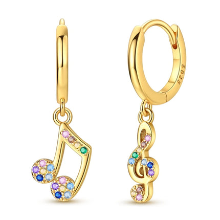 Luminous Shell Women Earrings Original 925 Sterling Silver Pave CZ Star Moon Hoop Earrings Engagement Wedding Jewelry