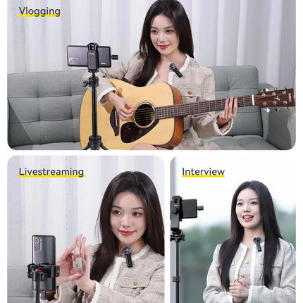 Ulanzi VM-10 Wireless Lavalier Microphone Portable Audio Video Recording Mic For iPhone 16 15 14 Android Live Broadcast Gaming