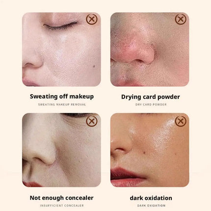 Flawless Eraser Foundation Stick,Korean Hydrating Lightweight Foundation Stick with Brush, Waterproof Thin and Cover Blemishes