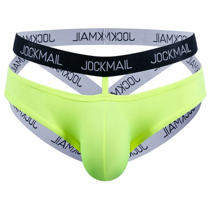JOCKMAIL Men Sexy G String Thong Erotic Jockstrap Bondage Underwear Strap Harness Lingerie Hollow Underpants Ice Silk Hot