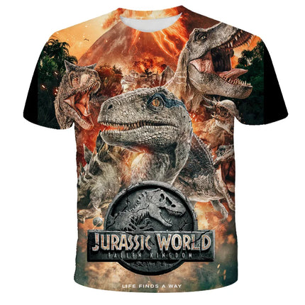 3-14 Ys Baby Boys Dinosaur T-Shirt Children's Clothing Kids Clothes Boys Girls T Shirt Summer Cartoon Tops Short Sleeve Tees