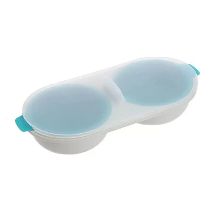 New Creative Egg Poacher Food Grade Pans Double Cup Egg Boiler Steam Microwave Oven Set Kitchen Cooking Tools kitchen tools