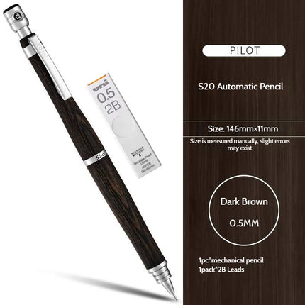 Japanese Pilot S20 Auto-Advance Mechanical Pencil,Premium Wood Body No Lead Breakage lapiseira profissional for drawing,writing