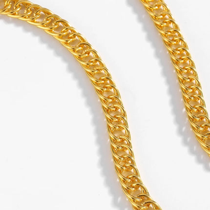 New Hip-Hop Style Gold Color Dollar Sign Necklace Suitable For Both Men Women Dollar Pendant Fashion Jewelry Party Gifts