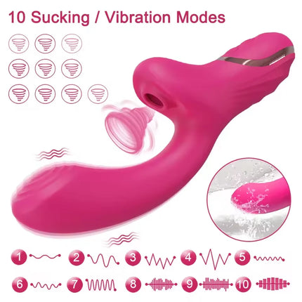 Powerful Sucker Vibrator Female Sucking Oral Clitoris Vagin Nipple Stimulator Massager Masturbation Adults Sex Toys for Women