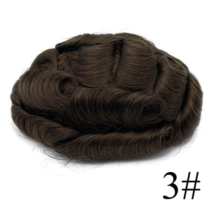 Full French Lace Bleach Knots Hairline Replacement System Toupee - Hair Replacement System for Natural Look Hair Extensions