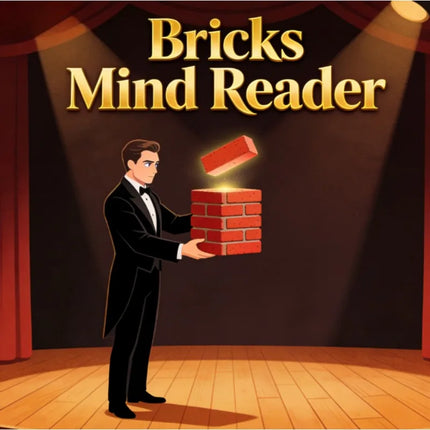 Mind Reader Bricks Magic Trick – Mentalism Illusions Gimmicks Close Up Props Magia Party Games Funny Kids Magie Show Bar
