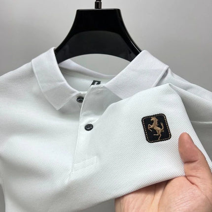 Pure Cotton Plus Size Men Polo Shirts Short Sleeve Embroidered Turn-down Collar T-shirts Men's Summer Casual Tees