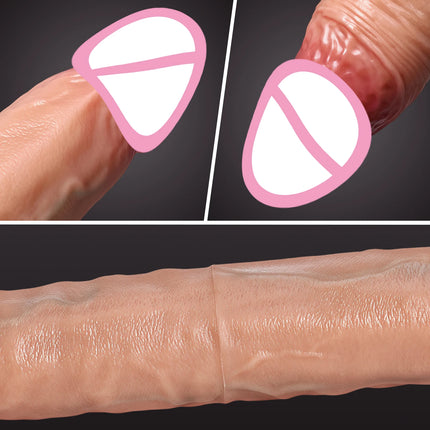 Dual-Ended Dildo for Women -Flexible Realistic Double Penetration Adult Toy Soft Waterproof Phallus for Vaginal Anal Stimulatio