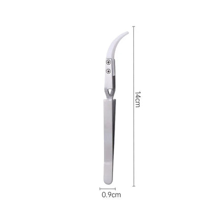 1200° Ceramic Tipped Stainless Steel Tweezers Tips Heat Pointed Resistant Tweezer Electronic Soldering Tweezers Fine Pointed Tip