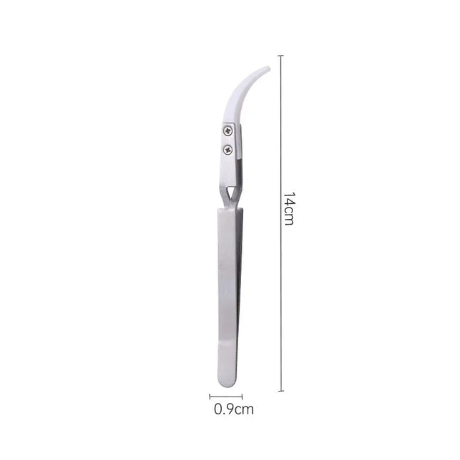 1200° Ceramic Tipped Stainless Steel Tweezers Tips Heat Pointed Resistant Tweezer Electronic Soldering Tweezers Fine Pointed Tip